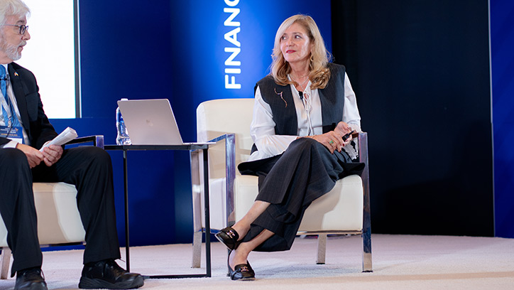 Fireside conversation on stage at the 2024 Puerto Rico Financial Services Forum