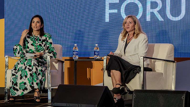 Panel speakers on stage at the 2023 Puerto Rico Financial Services Forum