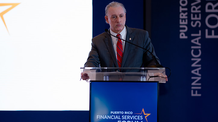 Speaker at the podium during the 2024 Forum